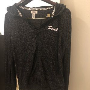 Zippered PINK Hoodie Sweatshirt